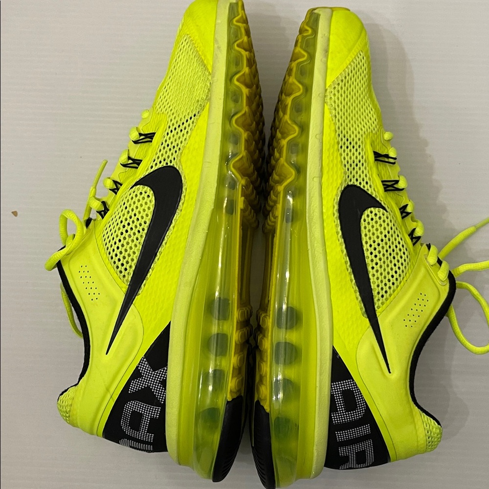 NIKE AIR MAX 2012 VOLT NEON SNEAKERS MENS SIZE 11.5 - Picture 13 of 14